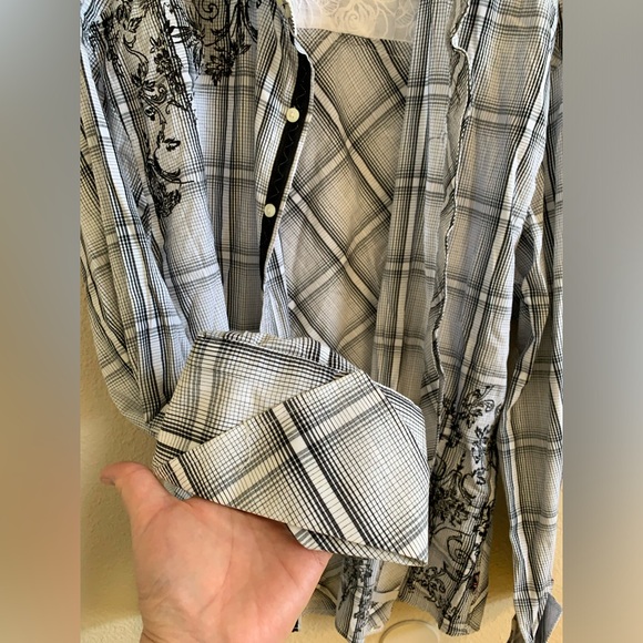 English Laundry Christopher Wicks Hand Sewn Embroidered Shirt 🌴 - Picture 11 of 14